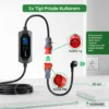 Coswatt Taşınabilir EV Şarj Cihazı CS-P3-32A / 22kW / 8M
